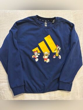 adidas x Disney Mickey Donald Goofy Lightweight Crewneck Youth Small 9-10Y